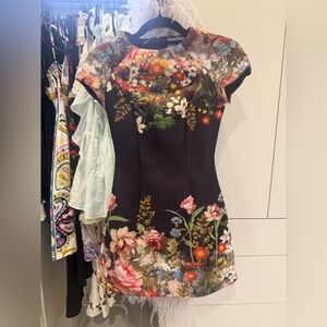 ASOS Black Floral Mini Dress